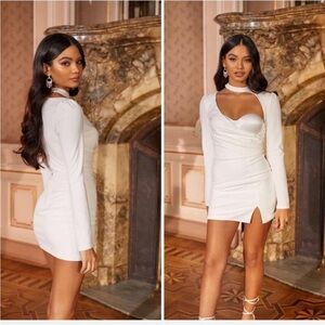 Alamour the Label Johanne Long Sleeve Mini Cutout Dress